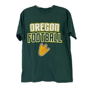 Oregon Ducks T-Shirt Green Short Sleeve Double Sided Football Mens XS Champs Top